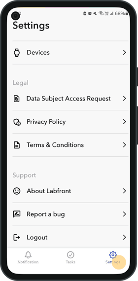 HC - Participant App__Settings