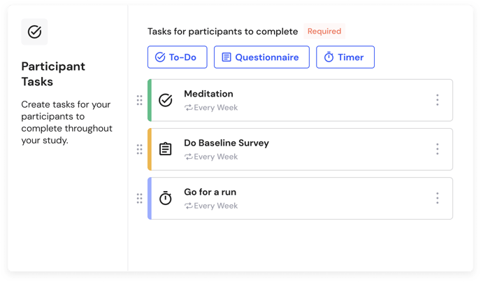 3 Participant Tasks