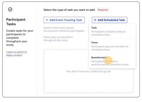 HC_App Builder_Add Scheduled Task_Questionnaire