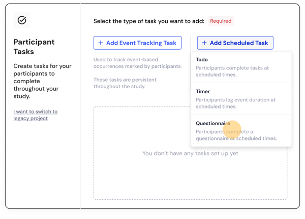 HC_App Builder_Add Scheduled Task_Questionnaire