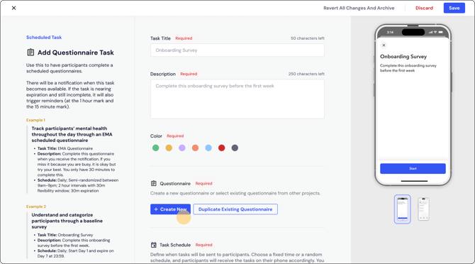 HC_Project Builder_Questionnaire_Create New