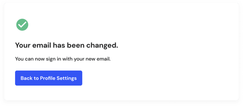Email Update Success